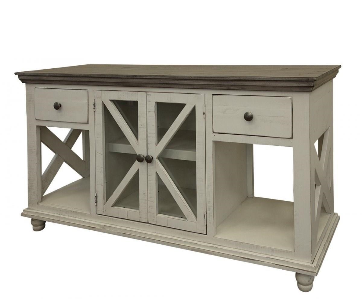 Florence IFD4601SOFIV Relaxed Vintage 2Drawer, 2Door Sofa Table Sadler's Home Furnishings